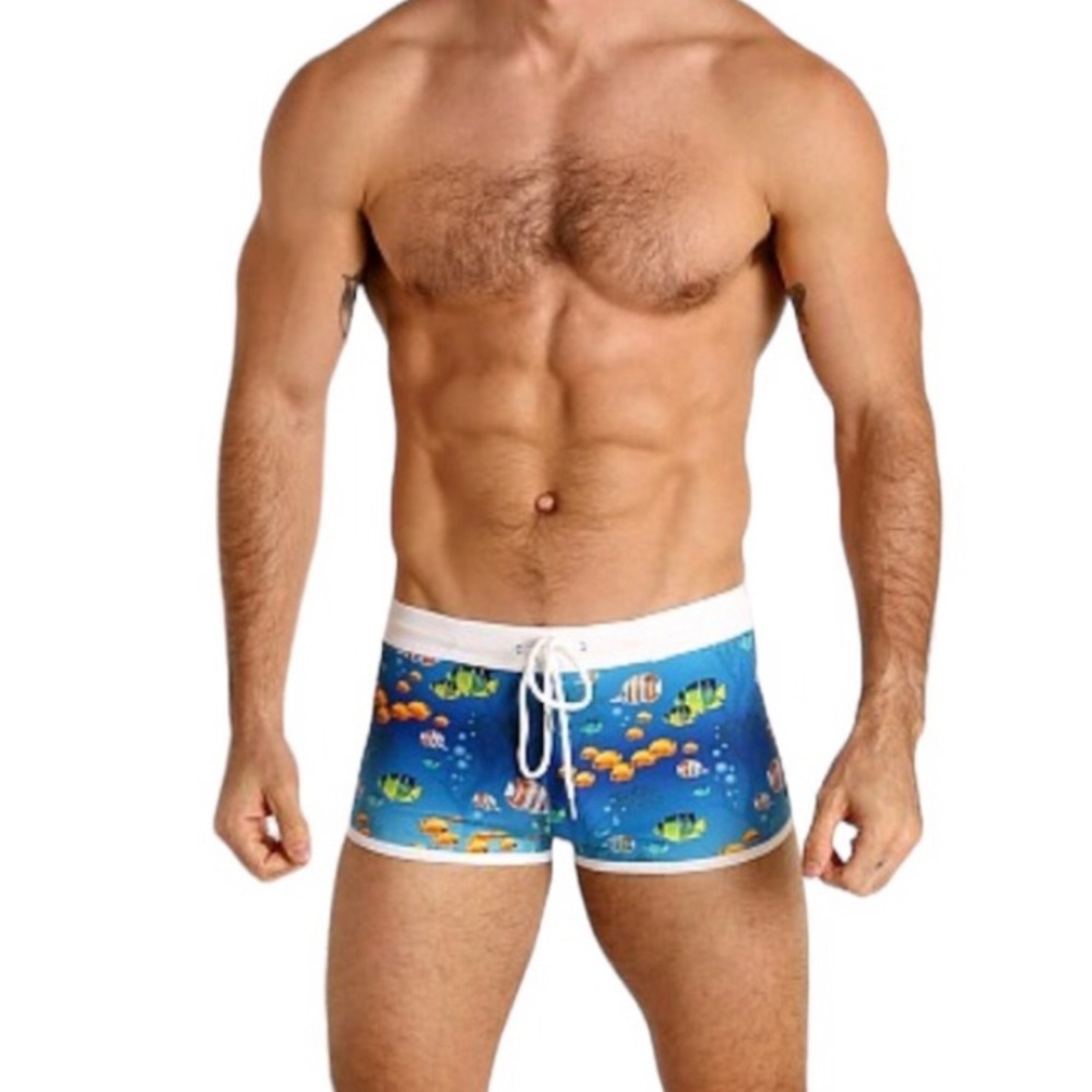 LASC Square Cut Swim Trunks - L